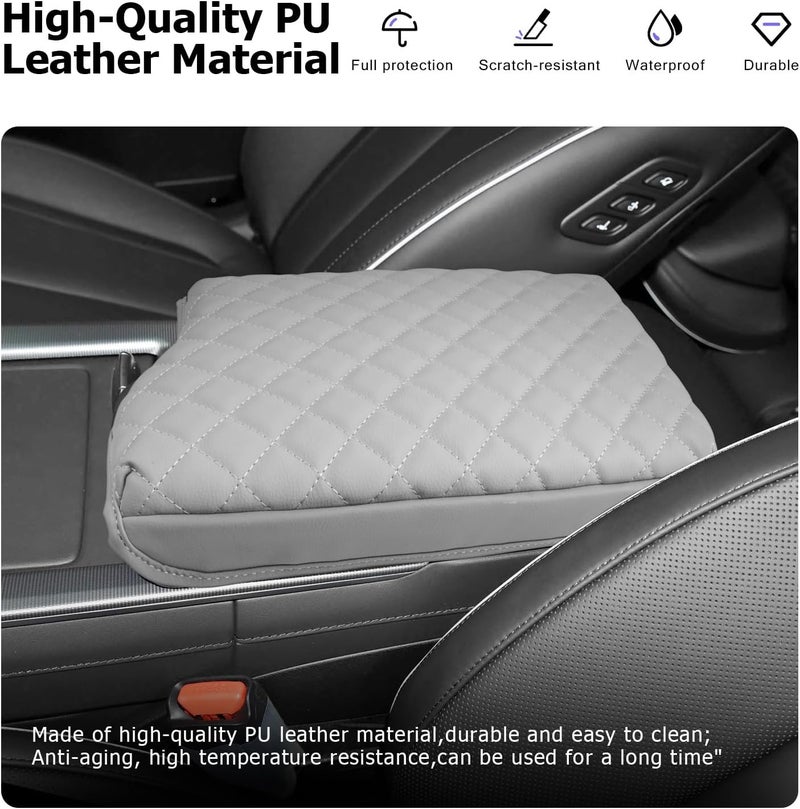 LUWU 2025 Palisade Center Console Cover Compatible with 2020-2024 2025 Palisade Accessories Armrest Cover Center Console Pad Armrest Console Cover (Thick Off-White) - Image 5